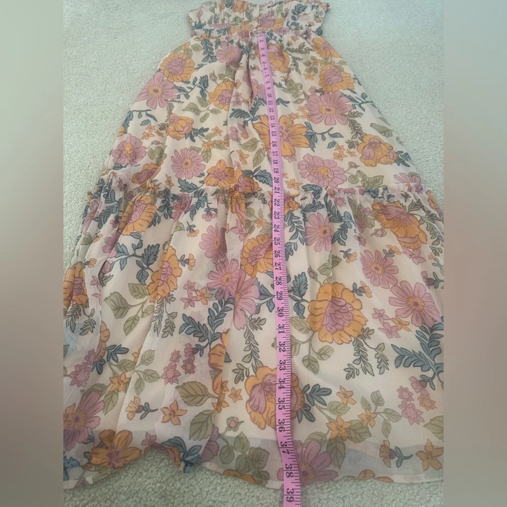 Patrons of Peace Pink and Orange Floral Maxi Dress - Picture 7 of 8